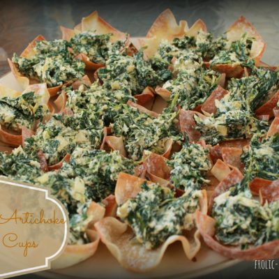 Spinach Artichoke Dip Cups – PLEASE VOTE! :)