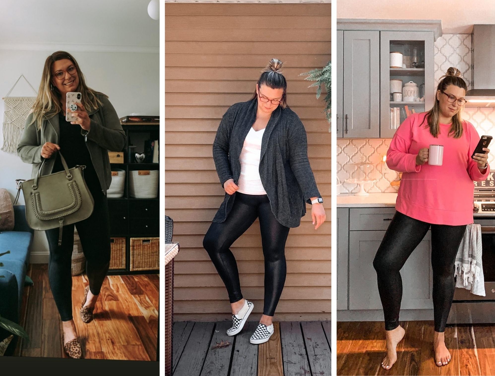 Spanx Faux Leather Leggings 3 Ways! - Frolic Through Life